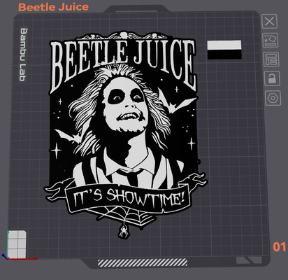 beetlejuice by wizard7741 art 2d 3d print model - Mito3D