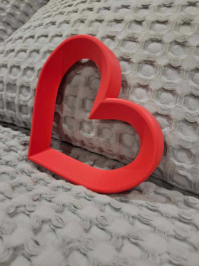 gros heart no texte by screech24 art modèles valentines cœur cadeau valentin journée 3d print model - Mito3D