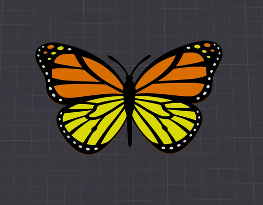 butterfly by wizard7741 art 2d 3d print model - Mito3D