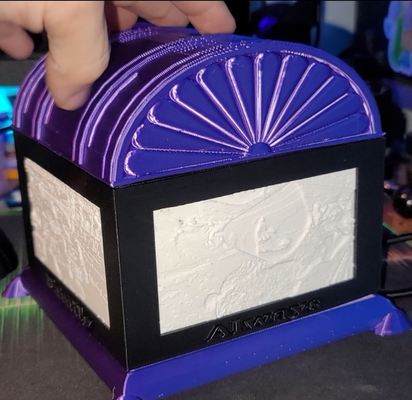 litofano ligero caja by fabriciocreaciones casa decoración escritorio accesorios usb bricolaje diy diyelectronics 3d print model - Mito3D
