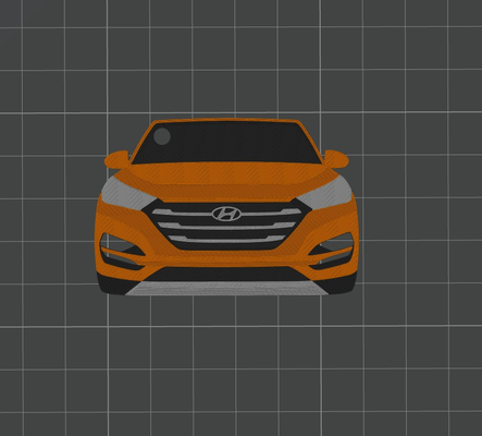 hyundai tucson 2015 by andy köstebek sanat 2d araba carkeychain anahtarlık 3d print model - Mito3D