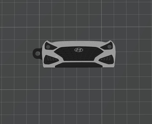 hyundai i30 2020 by andy verruga arte 2d carro chaveiro carkeychain 3d print model - Mito3D