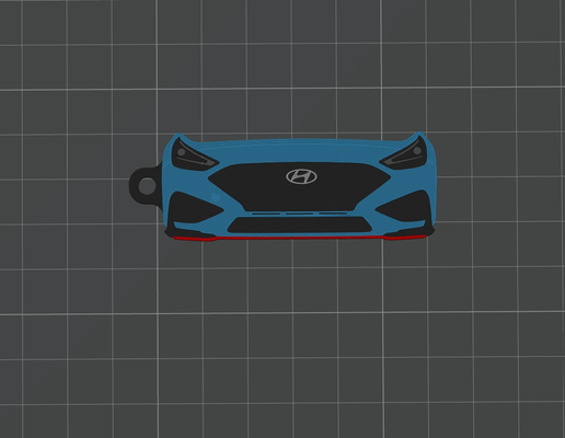 hyundai i30n by andy neo arte 2d n macchina portachiavi 3d print model - Mito3D