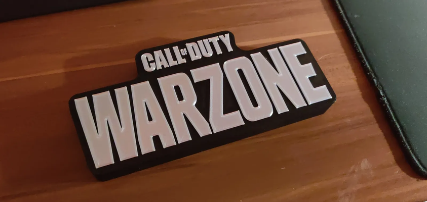 call of duty warzone logo two color by mholicky art signs & logos 2d twocolor 2dart 2dlogo 3d print model - Mito3D
