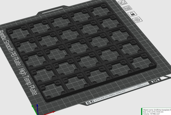 gridfinity base 5 x magneti 6mm 2mm by h printed utensili organizzatori griglia finitezza piastra 3d print model - Mito3D