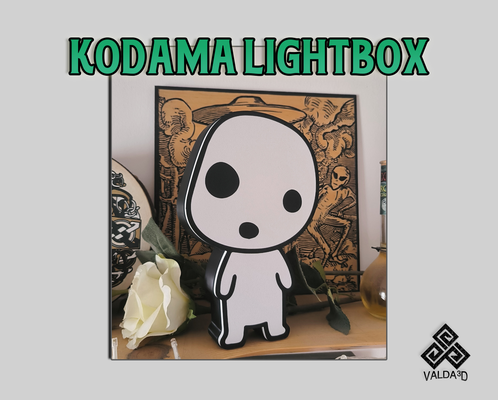 kodama lightbox - led lamp studio ghibli by valda3d art models mononoke studioghibli multicolor ams bambulab bambustudio 3d print model - Mito3D