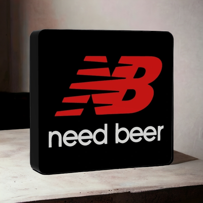 beer light box by zupa 3d household decor nb balance lightbox garage caveman led lamp 3d print model - Mito3D