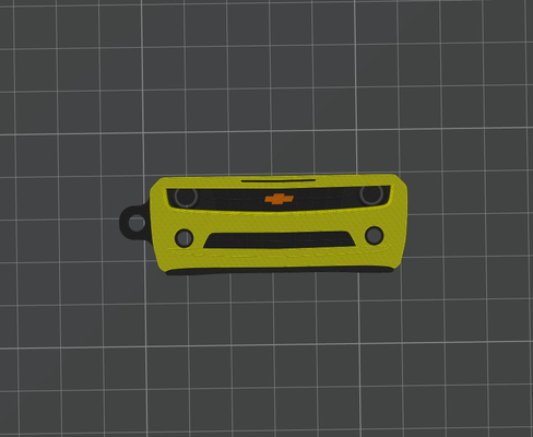 chevrolet camaro 2010 by andy mozol art 2d car keychain carkeychain 3d print model - Mito3D