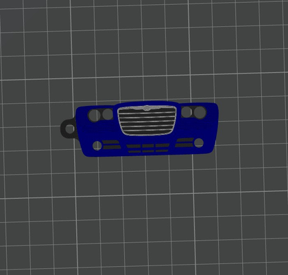 chrysler 300c 2007 by andy mol kunst 2d wagen carkeychain schlüsselbund 3d print model - Mito3D