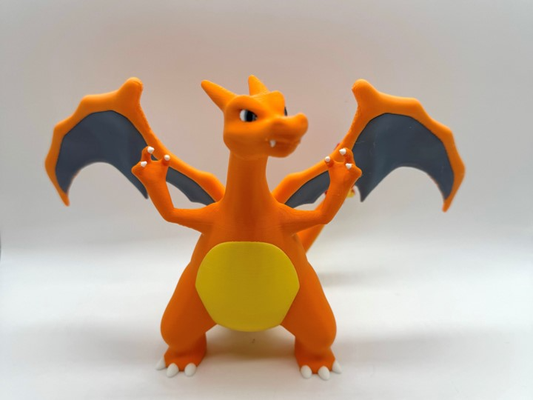 charizard multicolore by dimensioni entrois figurina miniature creature pokemon pikachu venusaur blastoise 3d print model - Mito3D