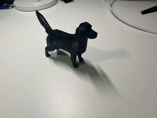 poli cane by sì arte sculture decorazione lowpoly animale 3d print model - Mito3D