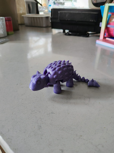 articulado flexi anquilosaurio by dientes miniaturas animales 3d print model - Mito3D