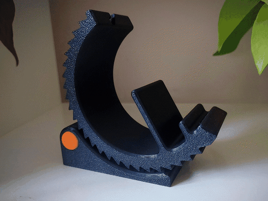 neigung telefon stand ratsche auflage by matthew geist werkzeuge veranstalter halter unterstützung handy mobiltelefon smartphone industriell büro schreibtisch dekorationen gadget desktop universal samsung apfel dock minimalistisch tragbar modern ratschenhalter 3d print model - Mito3D