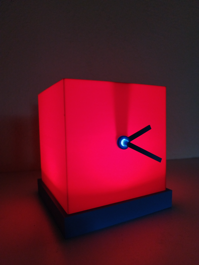 cubo reloj lámpara or by casa decoración 3d print model - Mito3D