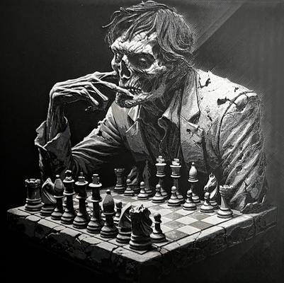 undead chess master by donmatis art models hueforge filamentpainting 3d print model - Mito3D