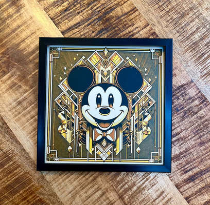 art deco - mickey mouse by 3deekes generative 3d model hueforge & lithophane disney 3d print model - Mito3D