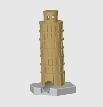 lehnen turm of pisa gravitrax kompatibel neu gemischt by abonnieren spielzeuge spiele schwer trax kugelbahn marmor spiel 3d print model - Mito3D