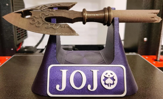 jojo aventura pé seta ficar remixado by cwfflutter tradução adereços cosplays réplica arma jojosbizzareadventure decoração casa 3d print model - Mito3D