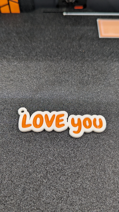 loveyou keychain by 3dmik arte modelos amar namorados chaveiro acessório loveyou3000 schluesselanhaenger 3d print model - Mito3D