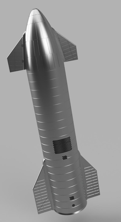 spacex sn10 nave estelar by josema educação engenharia espaço tesla elon almíscar foguete nasa estrela ciência 3d print model - Mito3D