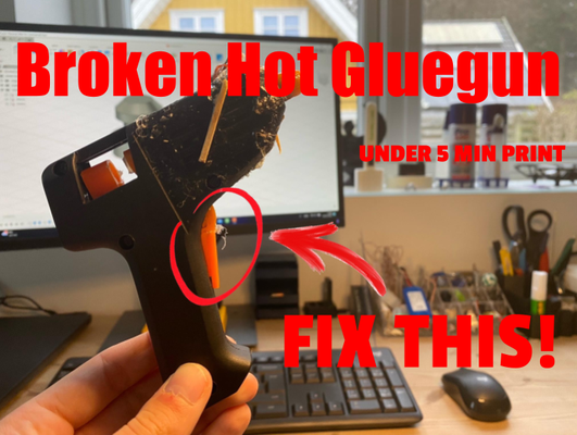 hot gluegun repair by albertw tools hand 3d print model - Mito3D