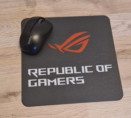 mouse pad rog republic of gamers by gogo3d art 2d gaming pc 3d print model - Mito3D