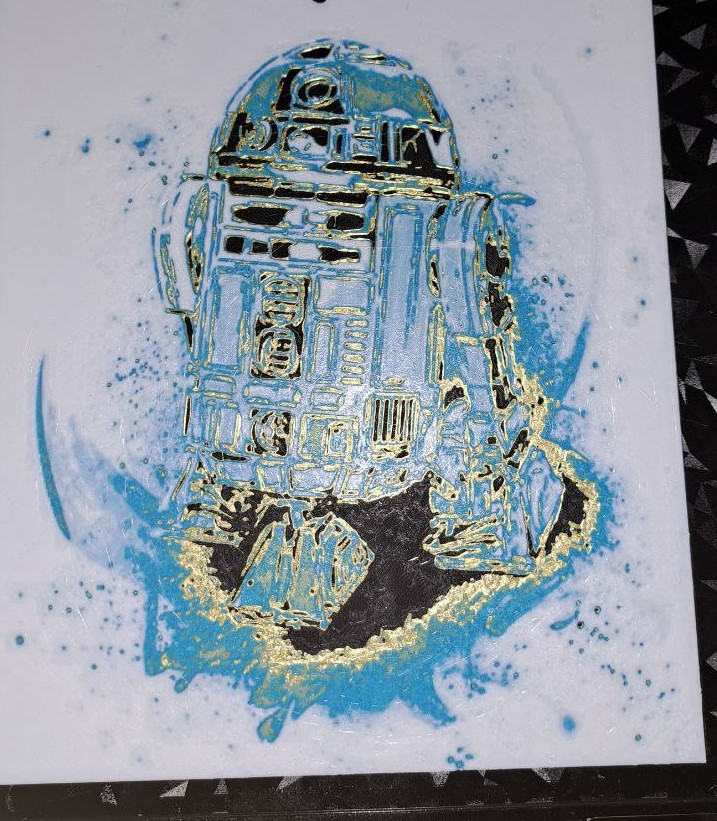 r2 d2 forja chapéus by lito3d arte 2d estrela guerras r2d2 3D print model - Mito3D