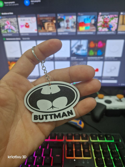 buttman by kriativu 3d printer test models batman 3d print model - Mito3D