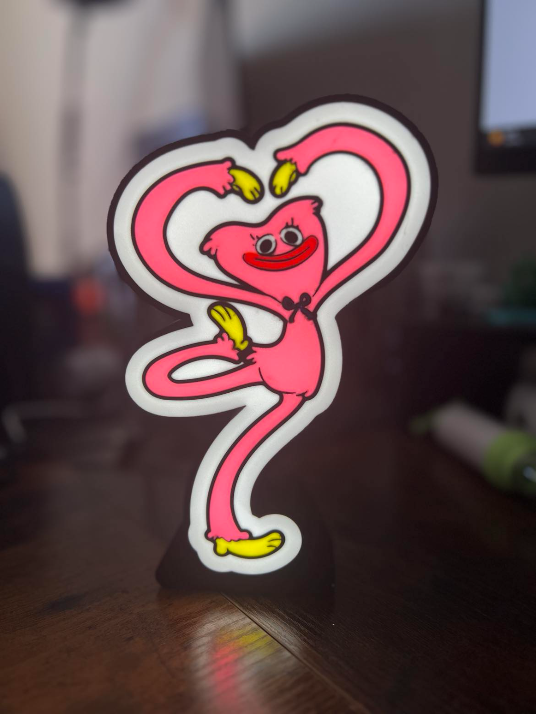 kissymissy lightbox by geek genius collective art signs & logos kissy missy poppy gamer huggy wuggy huggywuggy multicolor ams light night desk 3D print model - Mito3D