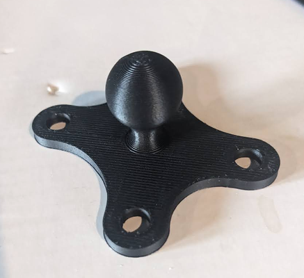 amps pattern plate 17mm ball - parametric by twohlix hobby & diy vehicles socket mounting fusion 360 3d print model - Mito3D