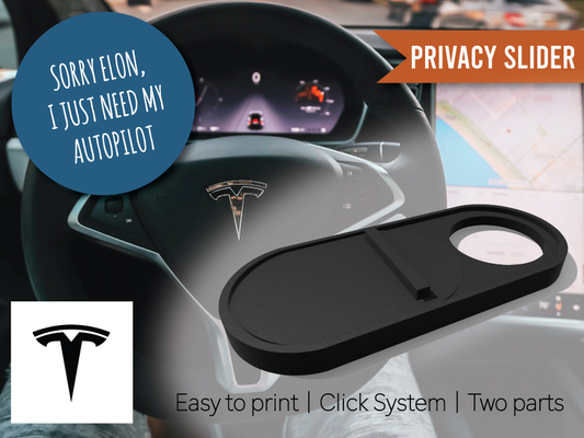 tesla privacy slider camera webcams by marc r hobby & diy vehicles cameracover privacyslider teslacam teslacamera model3 autopilot car cover 3d print model - Mito3D