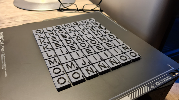 scrabble tiles in polish language polski by krissx1c toys & games board polskie litery 3d print model - Mito3D