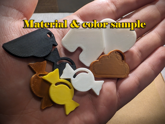 material & color sample by andrea1211 3d printer test models reference swatches pla filament organizer id tag identify piece pc ams card filamento accesory 3d print model - Mito3D