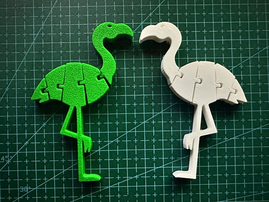 flessibile fenicottero by t pc arte segni loghi giocattolo puzzle scrivania animale arredamento regalo educativo articolato casa eco stampa idea principiante animali flessibili 3d print model - Mito3D