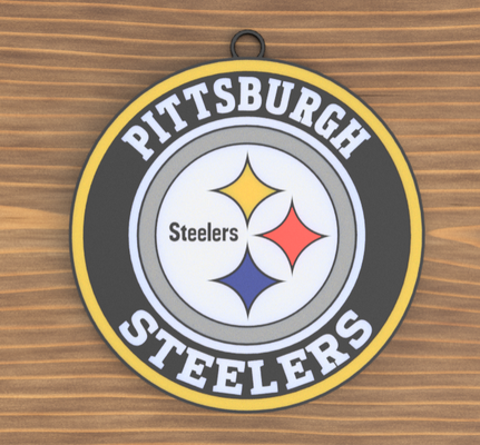 pittsburgh steelers pendente sovradimensionato catena by mfdesigns3d arte segni loghi 3d print model - Mito3D