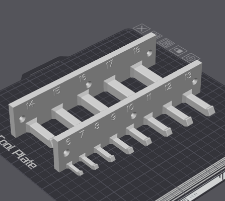 pesado deber llave gancho métrico 6 18 by rxúnico herramientas organizadores 3d print model - Mito3D