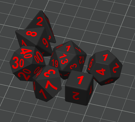 dice set 2 color remixed by detlefgrohs toys & games board 3d print model - Mito3D