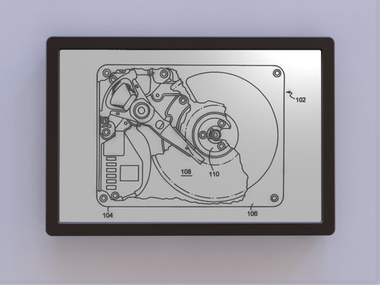 difícil dirigir patente arte by ken moinhos 2d disco rígido cmyk 3d print model - Mito3D