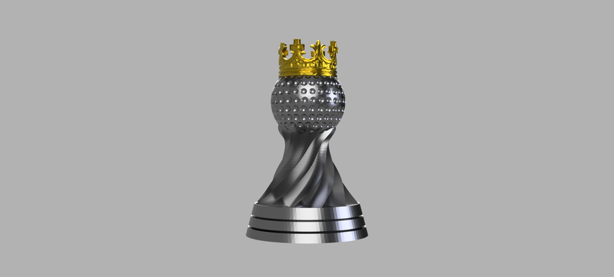 trofeo corona remezclado by raíz anciano casa decoración 3d print model - Mito3D