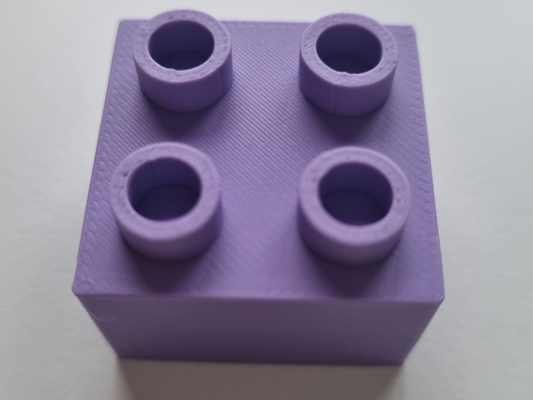 2x2 quadra hubelino compatível remixado by dutch3d brinquedos jogos tijolo duplo 3d print model - Mito3D