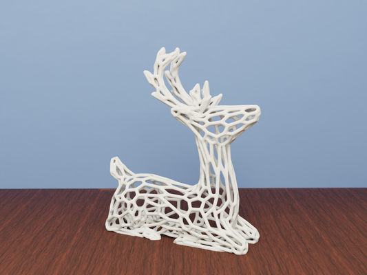 voronoi verlegung hirsch neu gemischt by ds design haushalt dekor 3d niedlich 3dprinting spaß muster dekoratives objekt ausruhen dekorationnoel dez 3d print model - Mito3D