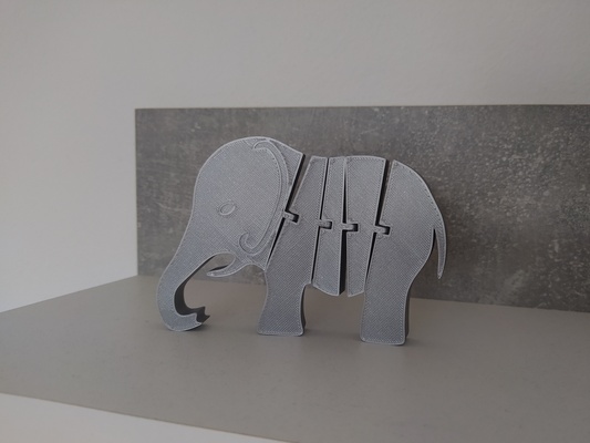 flessibile elefante by tvorim3d giocattoli giochi articolato cerniera cerniere animale 3d print model - Mito3D