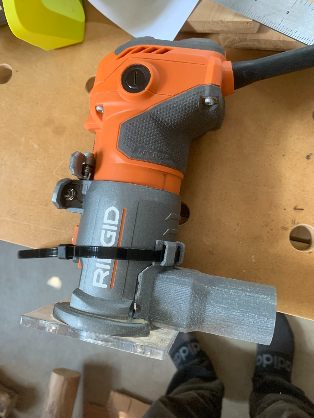 ridgid kırpmak yönlendirici aşılama adaptör by kullanıcı 3257010834 araçlar toz toplama r2401 trim 3D print model - Mito3D