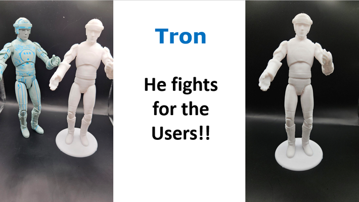 tron - he fights users by maker dave art sculptures model sculture fight figure mcp movie oc 3d print model - Mito3D