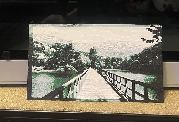 bridge-lake-asturias-spain by 3d-tech generative 3d model hueforge & lithophane ponte 3d print model - Mito3D