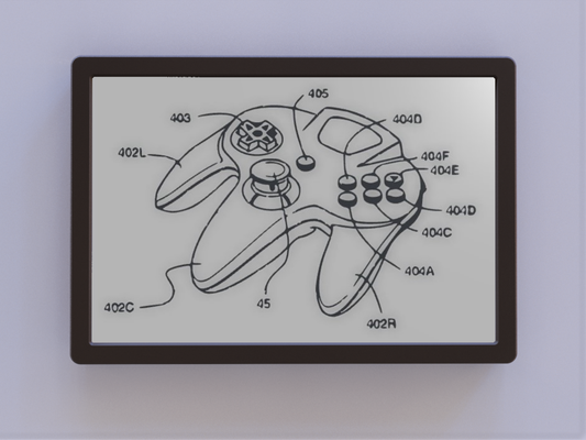 n64 controller patent art by ken mills 2d 3d print model - Mito3D