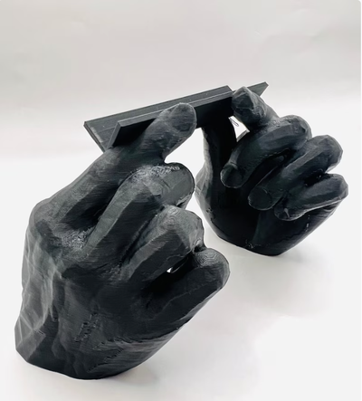 junta rolando mão palco by latão casa decoração rolo maconha estátua mãos modelo fumaça up 420 escritório escrivaninha 3d print model - Mito3D
