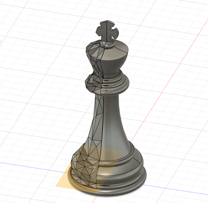 low poly xadrez rei by esquilo italiano arte modelos reino poli simples 3d print model - Mito3D