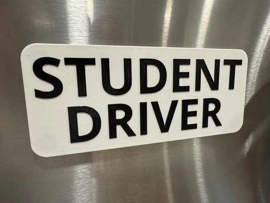 student driver car magnet by rwsteed hobby & diy vehicles driving sign accessories 3d print model - Mito3D