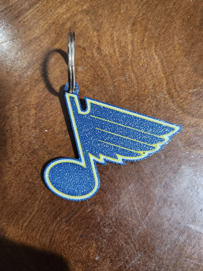 st louis blues key chain by bromigo77 art 2d hockey sports keychain 3d print model - Mito3D